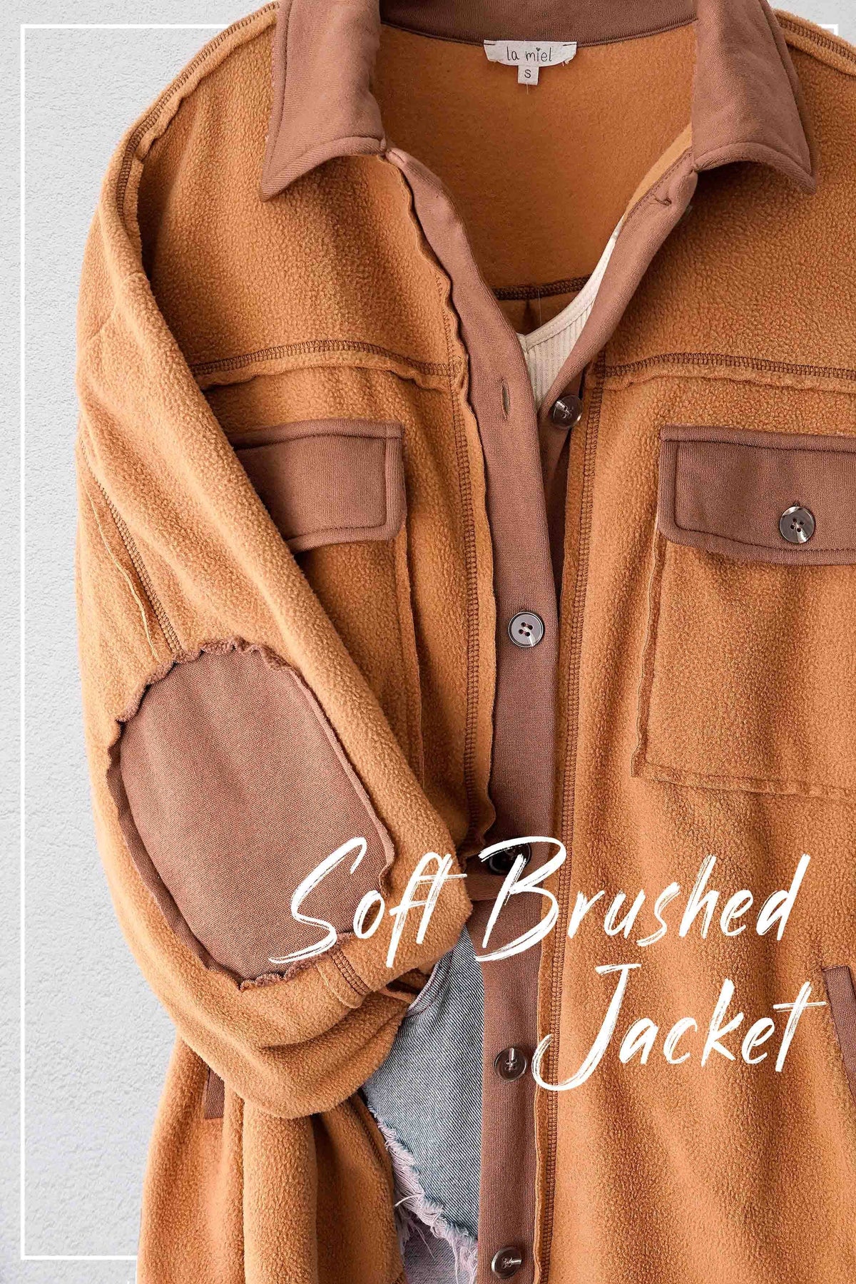 Soft Button Down Long Sleeve Fleece Jacket