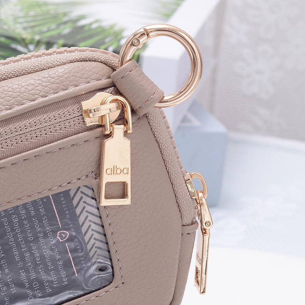 Zip Wallet With ID Window Wristlet