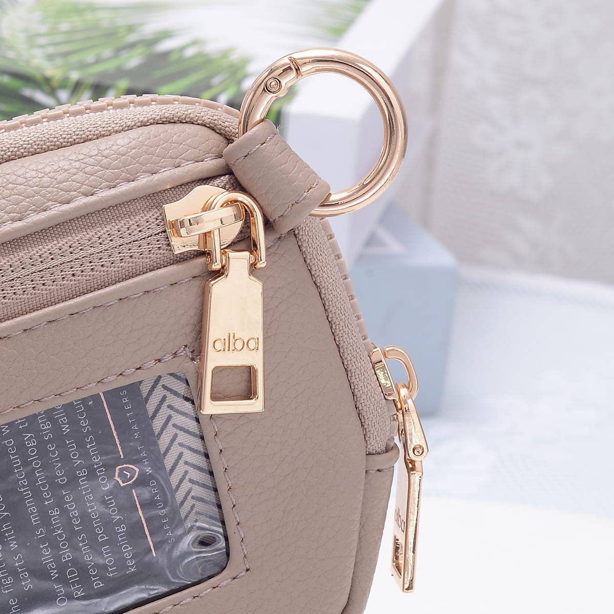 Zip Wallet With ID Window Wristlet