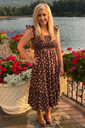 Mocha Dot Dress