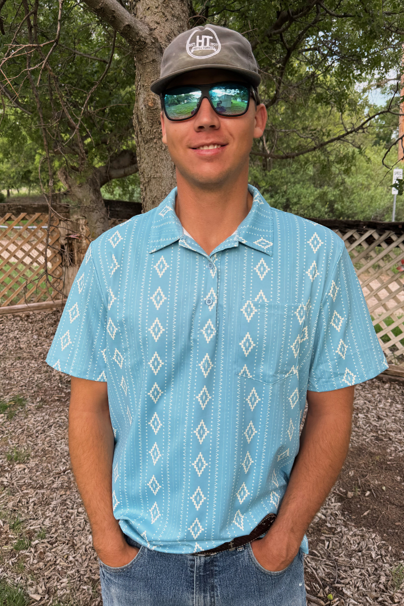 Dusty Blues Polo- Men’s
