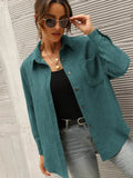 Corduroy Button-Down Oversized Top