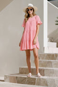 Pink Tiered Dress
